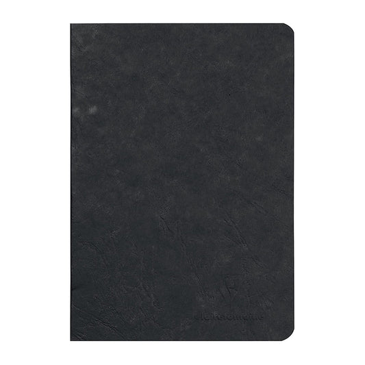 CLAIREFONTAINE Age Bag Stapled Notebook A5 48s Plain Black