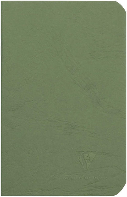 CLAIREFONTAINE Age Bag Stapled Notebook A6 48s Plain Green Default Title