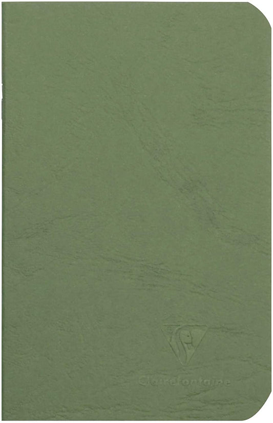 CLAIREFONTAINE Age Bag Stapled Notebook A6 48s Plain Green Default Title