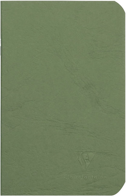 CLAIREFONTAINE Age Bag Stapled Notebook A6 48s Lined Green Default Title