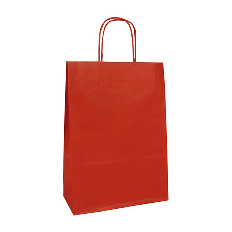 CLAIREFONTAINE Kraft Bags White 18x7x24cm 25s Red