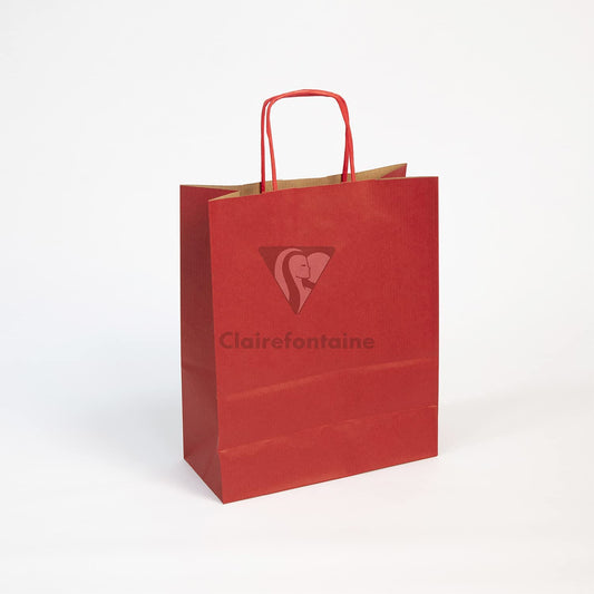 CLAIREFONTAINE Kraft Bags Ribbed Kraft 90g 22x10x29cm 1s Red