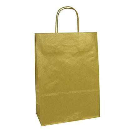 CLAIREFONTAINE Kraft Bags White 18x7x24cm 1s Gold