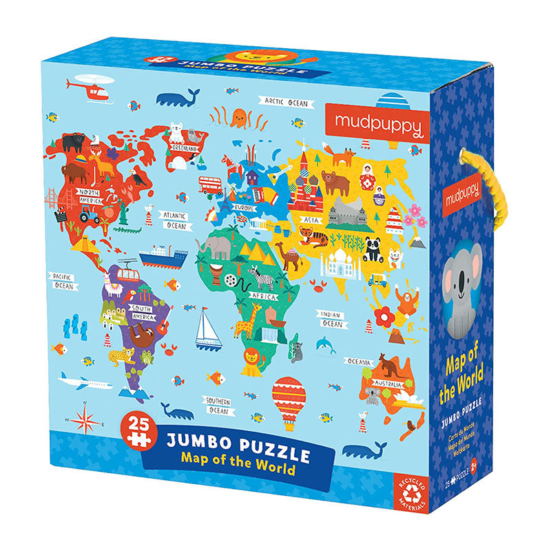 Jumbo Puzzle 25pc Map of the World Default Title