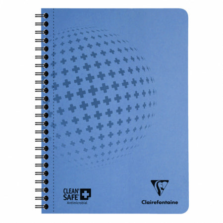 CLAIREFONTAINE Clean'Safe Wirebound Notebook A5 90g 120s 5x5 Sq Blue