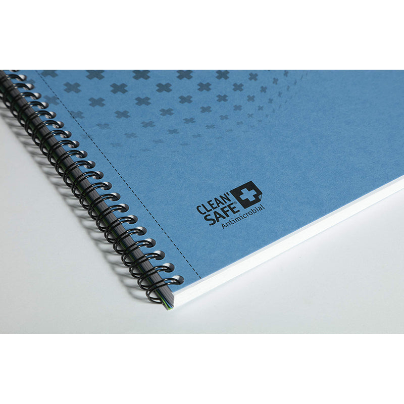 CLAIREFONTAINE Clean'Safe Wirebound Notebook A5 90g 120s 5x5 Sq Blue