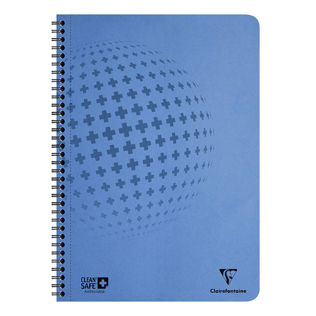 CLAIREFONTAINE Clean'Safe Wirebound Notebook A4 90g 120s 5x5 Sq Blue