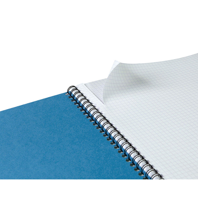 CLAIREFONTAINE Clean'Safe Wirebound Notebook A4 90g 120s 5x5 Sq Blue