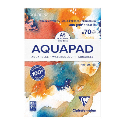 CLAIREFONTAINE Goldline Aquapad MF Grain Cold Pressed A5 70s 300g