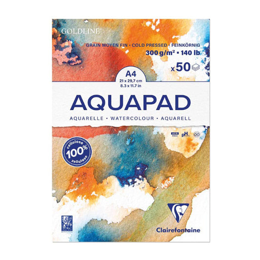 CLAIREFONTAINE Goldline Aquapad MF Grain Cold Pressed A4 50s 300g