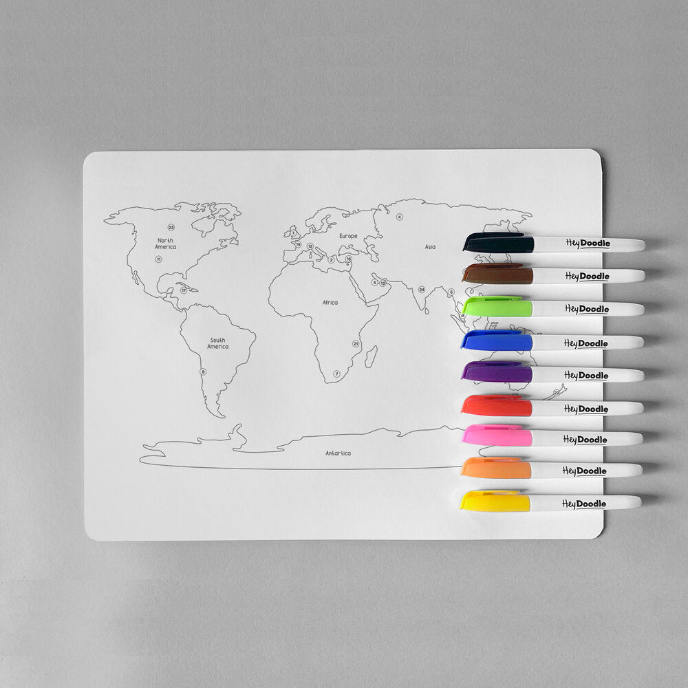 HeyDoodle Placemats-EDU:World Countries Default Title