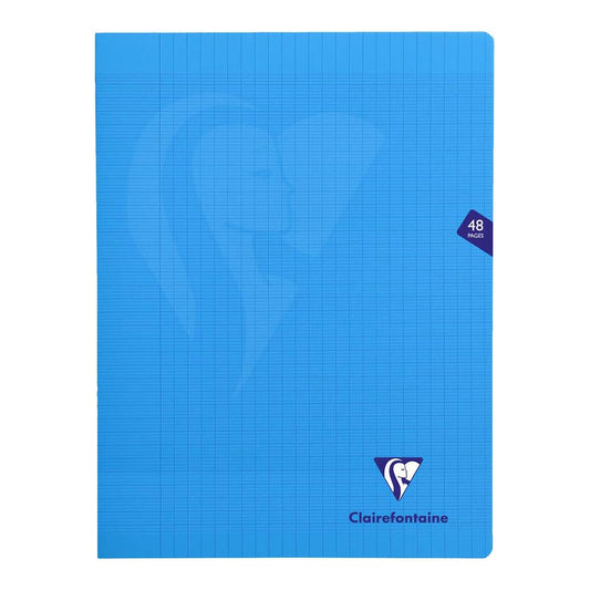 CLAIREFONTAINE MIMESYS PP Notebook 24x32cm 48p Seyes Blue