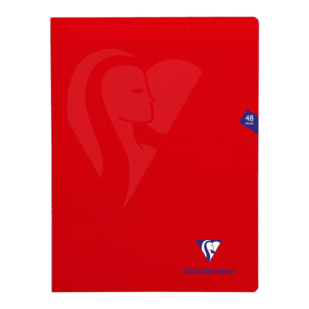 CLAIREFONTAINE MIMESYS PP Notebook 24x32cm 48p Seyes Red