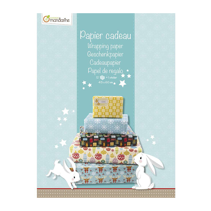 AVENUE MANDARINE Wrapping Paper Books 43x60cm 12s Christmas 1216824