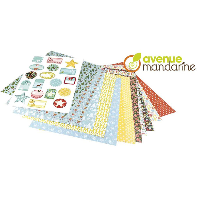 AVENUE MANDARINE Wrapping Paper Books 43x60cm 12s Christmas 1216824