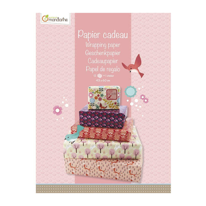 AVENUE MANDARINE Wrapping Paper Books 43x60cm 12s Girl 1216825