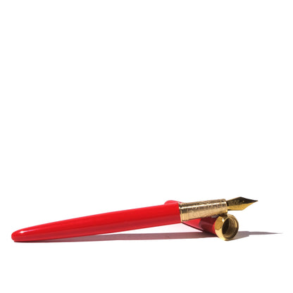 FERRIS WHEEL PRESS Brush Gold Plated Nib Fountain Pen-F Red Carpet Default Title