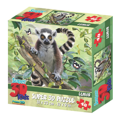 HOWARD ROBINSON Super 3D Kids Puzzle 48pc Lemur Default Title