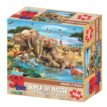 HOWARD ROBINSON Super 3D Kids Puzzle 100pc Making A Splash Default Title