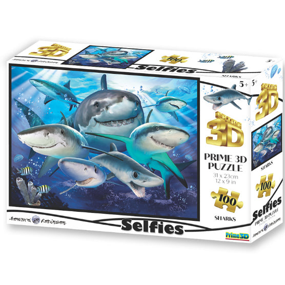 HOWARD ROBINSON Selfies 3D Puzzle 100pc Shark Selfie Default Title