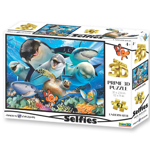 HOWARD ROBINSON Selfies 3D Puzzle 63pc Underwater Selfie Default Title