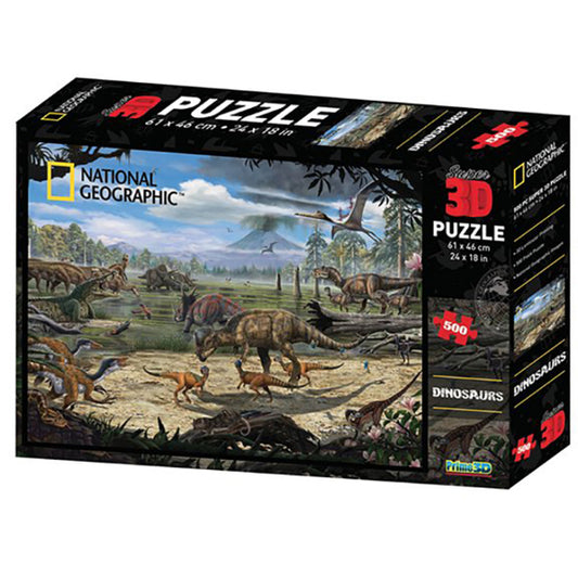 NATIONAL GEOGRAPHIC 3D Puzzle 500pc Dinnosaur Marsh Default Title