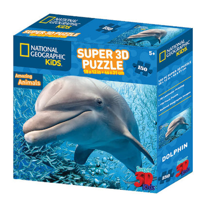 NATIONAL GEOGRAPHIC 3D Kids Puzzle 150pc Dolphin Default Title