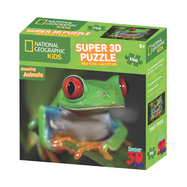 NATIONAL GEOGRAPHIC 3D Kids Puzzle 150pc Red-Eyed Tree Frog Default Title