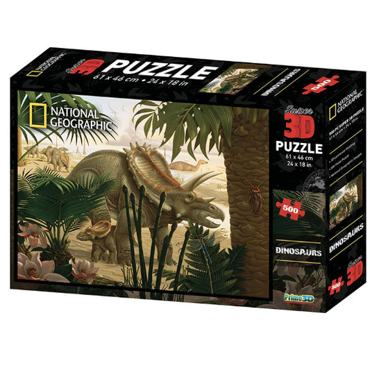 NATIONAL GEOGRAPHIC 3D Kids Puzzle 500pc Stenonychosaurus Default Title