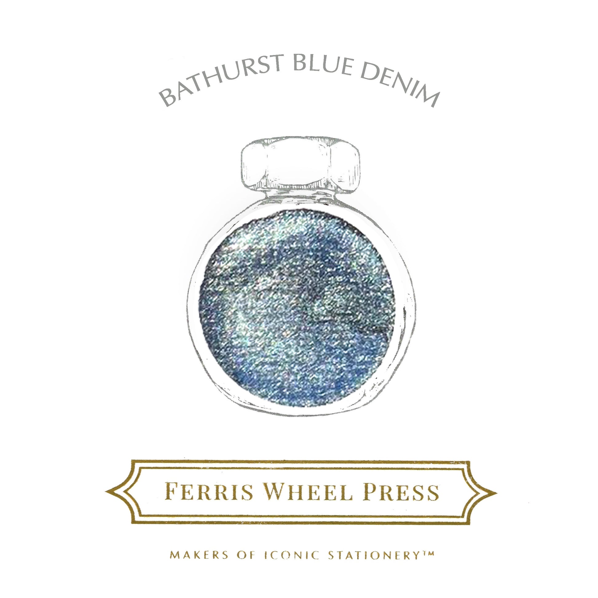 FERRIS WHEEL PRESS Fountain Pen Ink 38ml Bathurst Blue Denim Default Title