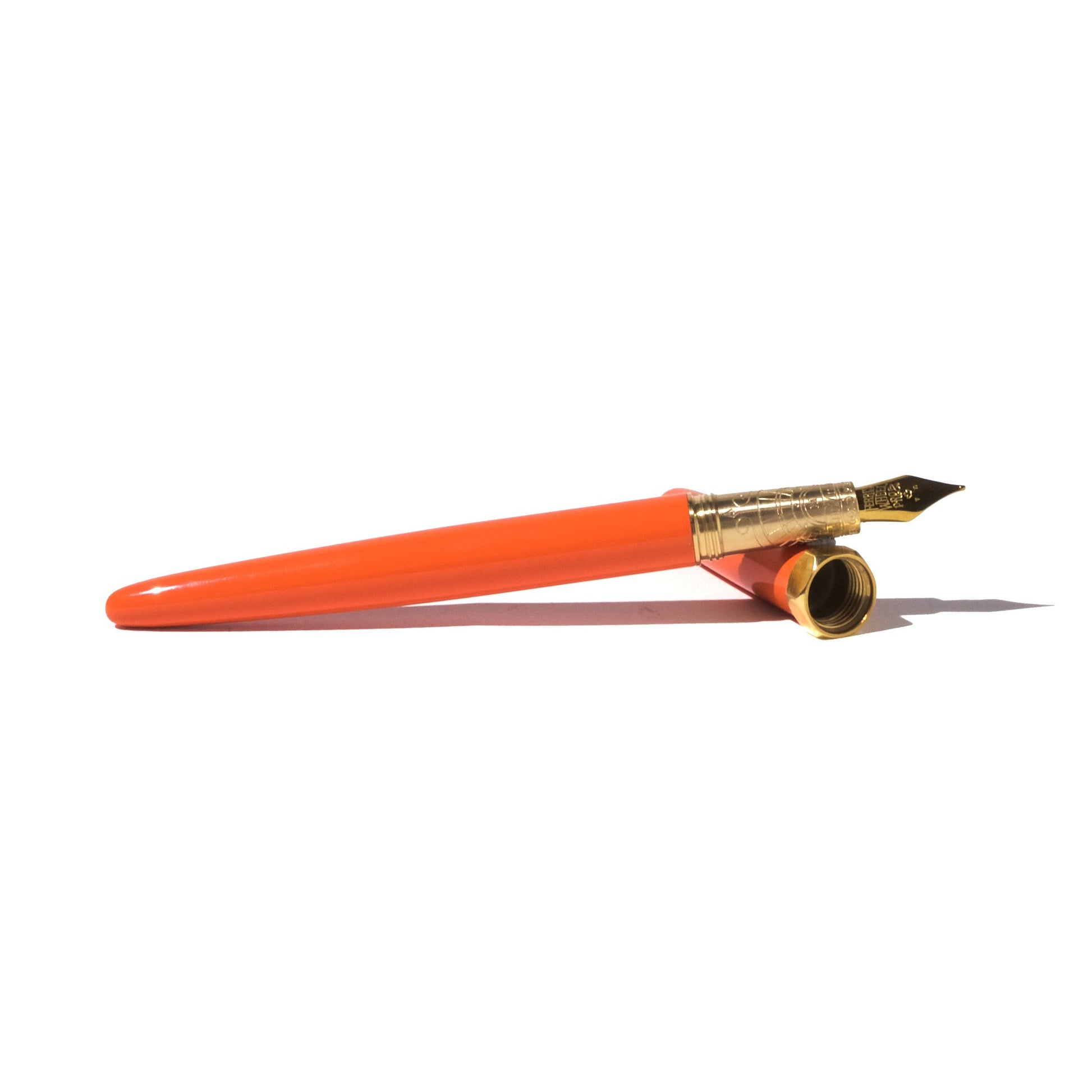 FERRIS WHEEL PRESS Brush Gold Plated Nib Fountain Pen-F Persimmon Default Title