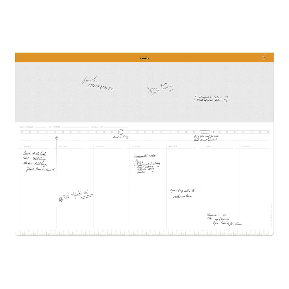 RHODIA Undated Weekly Desk Pad A2 594x142mm 30s