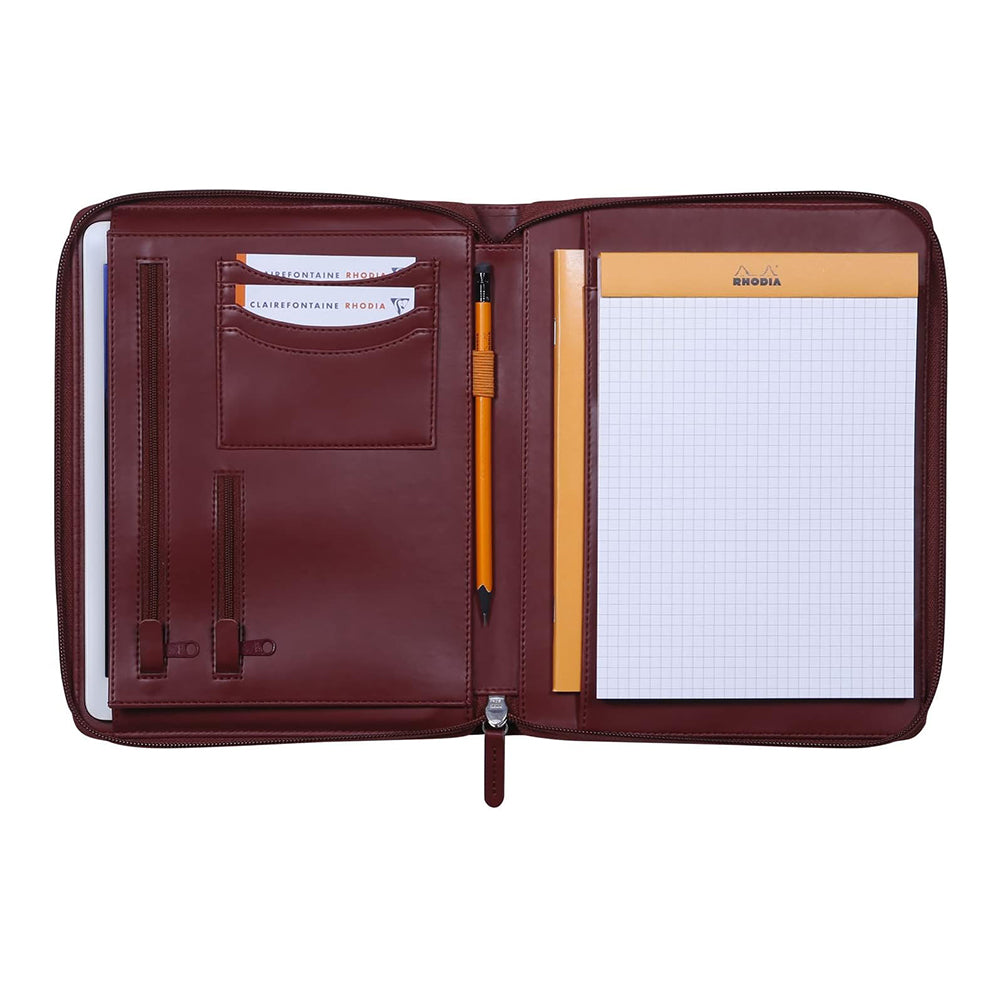 RHODIArama Zippered Portfolio A5 S Burgundy