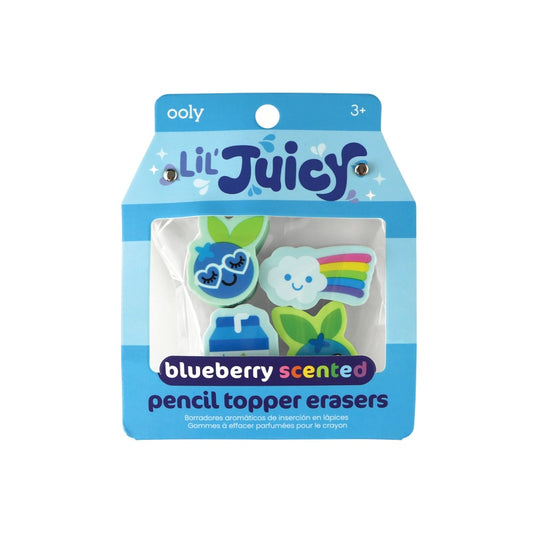 OOLY Lil' Juicy Scented Topper Eraser-Blueberry Default Title