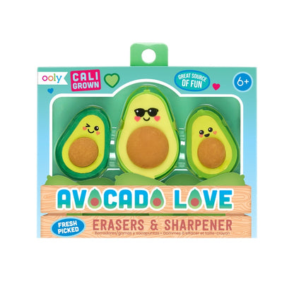 OOLY Avocado Love Eraser and Sharpener 3s Default Title