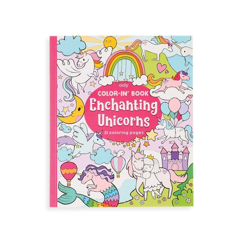 OOLY Color-in Book-Enchanting Unicorns Default Title