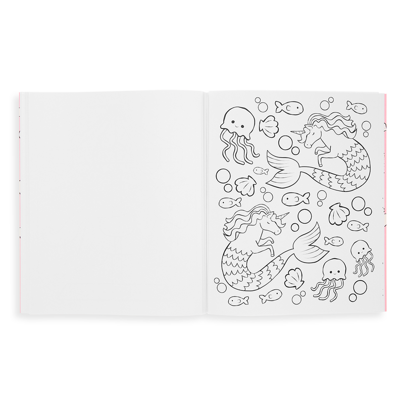 OOLY Color-in Book-Enchanting Unicorns Default Title