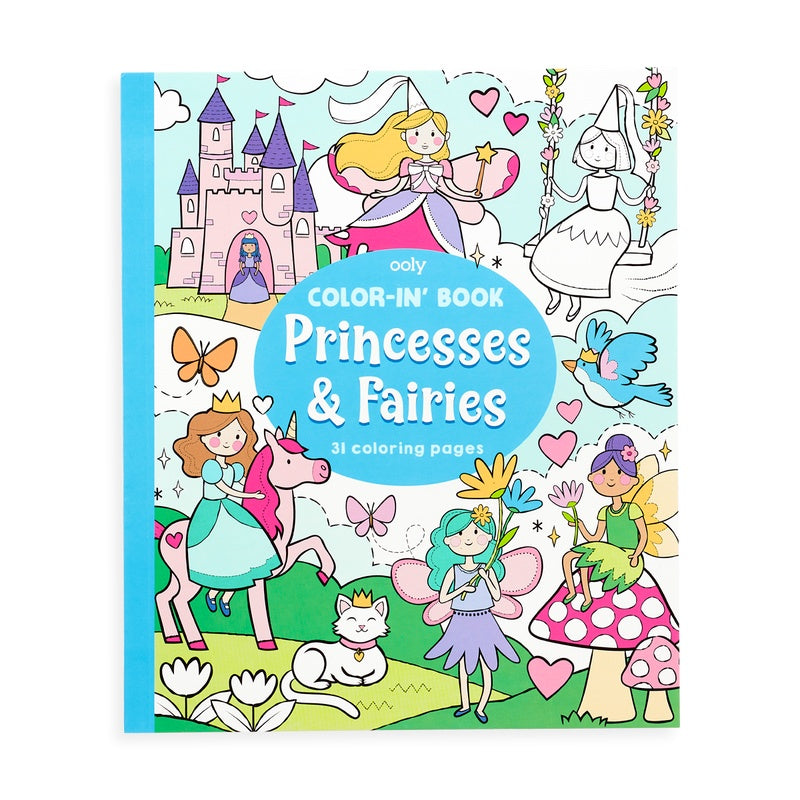 OOLY Color-in Book-Princesses & Fairies Default Title