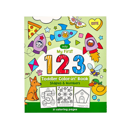 OOLY Toddler Colouring Book-123 Shapes & Numbers Default Title