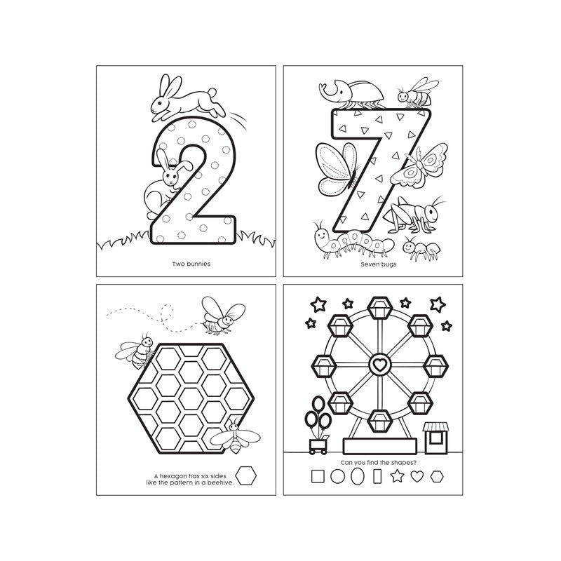 OOLY Toddler Colouring Book-123 Shapes & Numbers Default Title