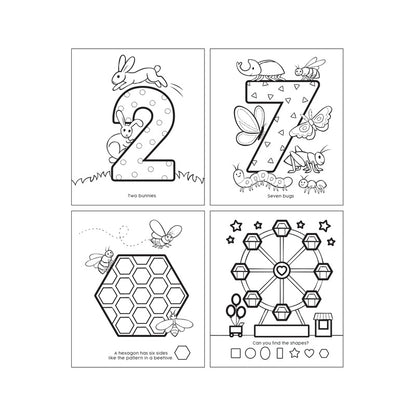 OOLY Toddler Colouring Book-123 Shapes & Numbers Default Title