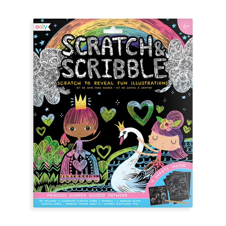 OOLY Scratch & Scribble Art Kit-Princess Garden Default Title