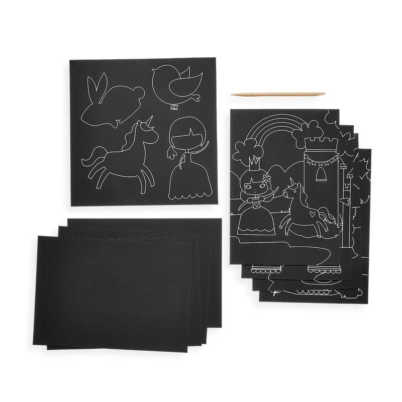 OOLY Scratch & Scribble Art Kit-Princess Garden Default Title