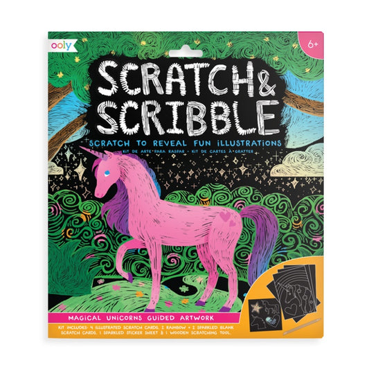 OOLY Scratch & Scribble Art Kit-Magical Unicorns Default Title