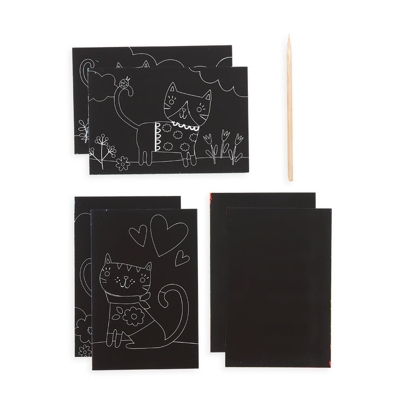 OOLY Mini Scratch & Scribble Art Kit-Cutie Cats Default Title