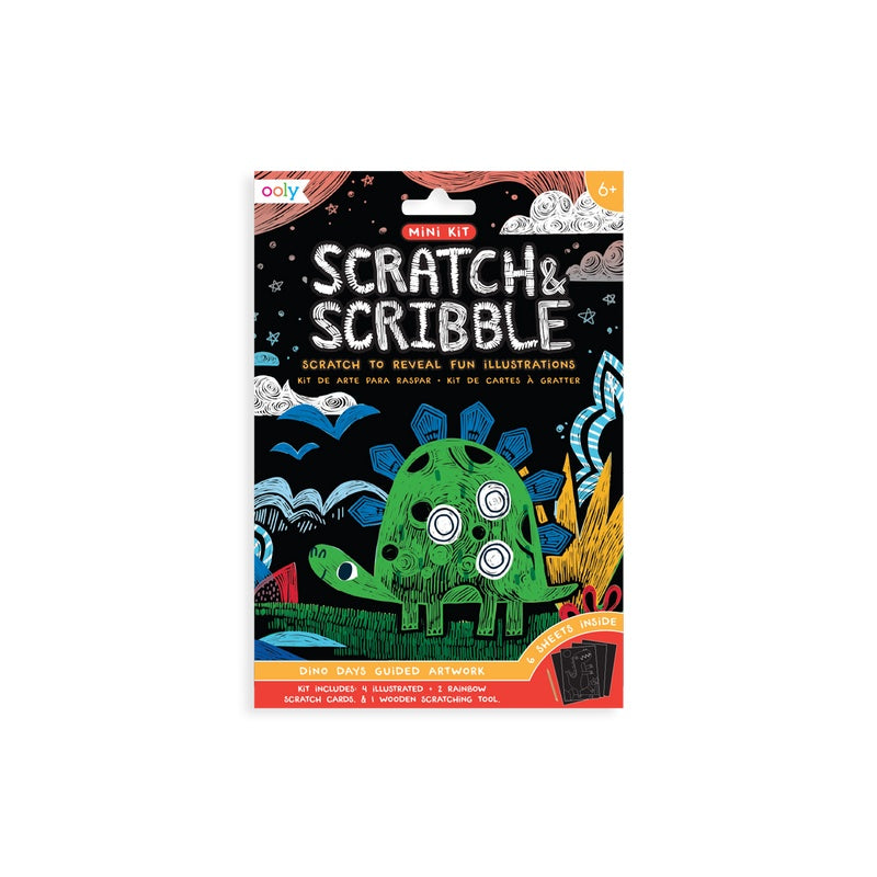 OOLY Mini Scratch & Scribble Art Kit-Dinosaur Days Default Title