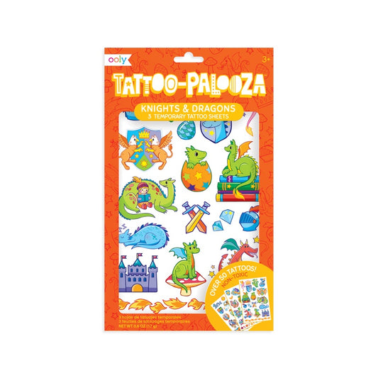 OOLY Tattoo Palooza Temp Tattoos-Knights & Dragons Default Title