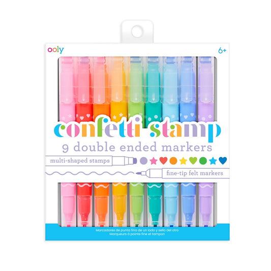 OOLY Confetti Stamp Double Ended Markers 9s Default Title