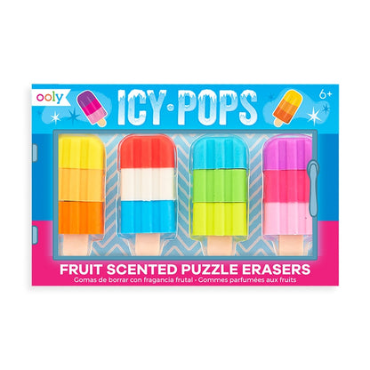 OOLY Icy Pops Scented Puzzle Erasers 4s Default Title