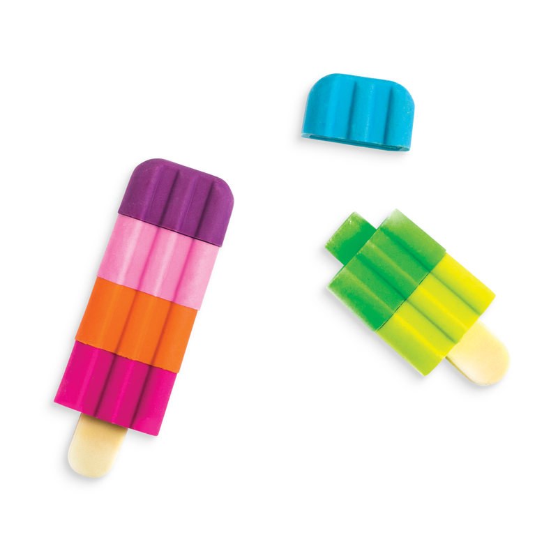 OOLY Icy Pops Scented Puzzle Erasers 4s Default Title